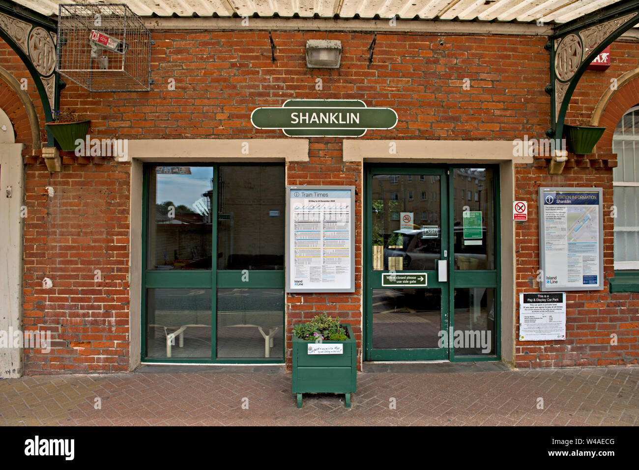 La gare de Shanklin est une gare ferroviaire Shanklin sur l'île de Wight. C'est l'actuel terminus de la ligne de l'île Banque D'Images