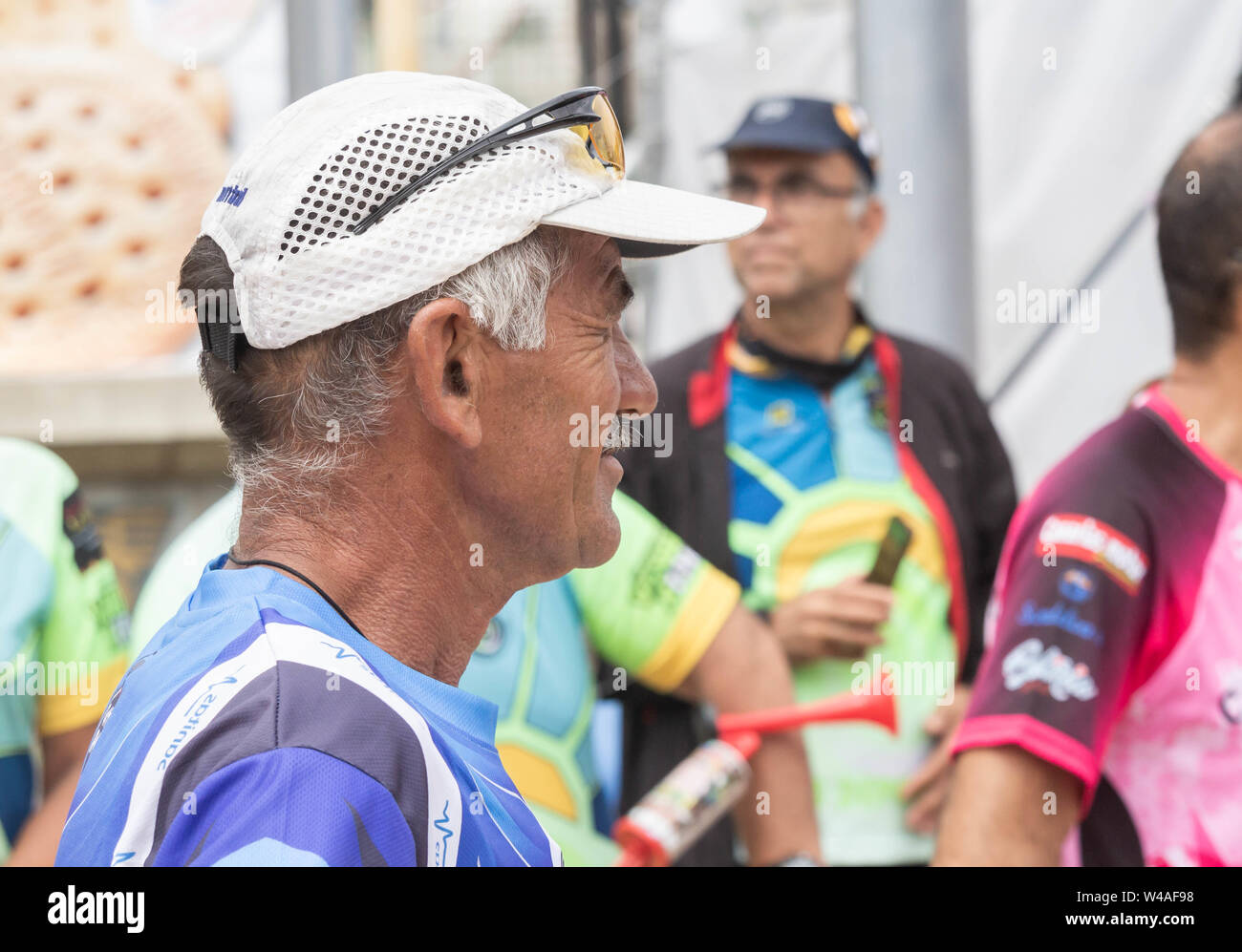 Yiannis Kouros, a 63 ans, détenteur du record du monde de l'ultramarathon multiples Banque D'Images