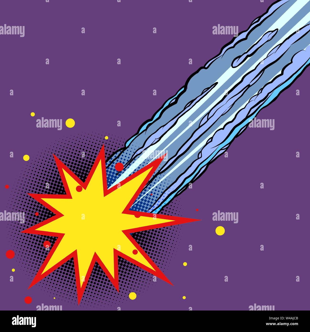 Meteor, shooting star Illustration de Vecteur