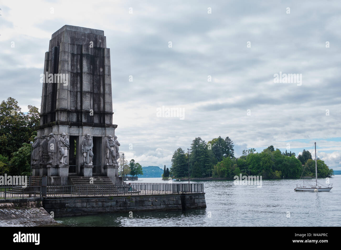 Monument commémoratif de guerre, Verbania Pallanza, Piémont, Italie Banque D'Images