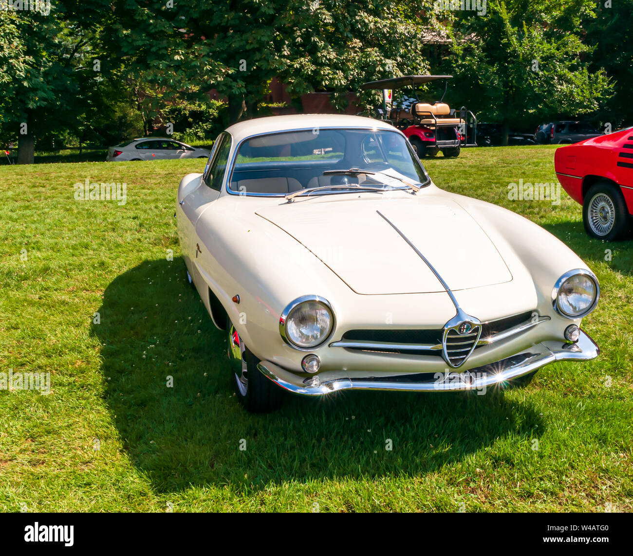 Un livre blanc de 1961 sur l'affichage à Alfa Romeo Gran Prix de Pittsburgh, Pittsburgh, Pennsylvanie, USA Banque D'Images
