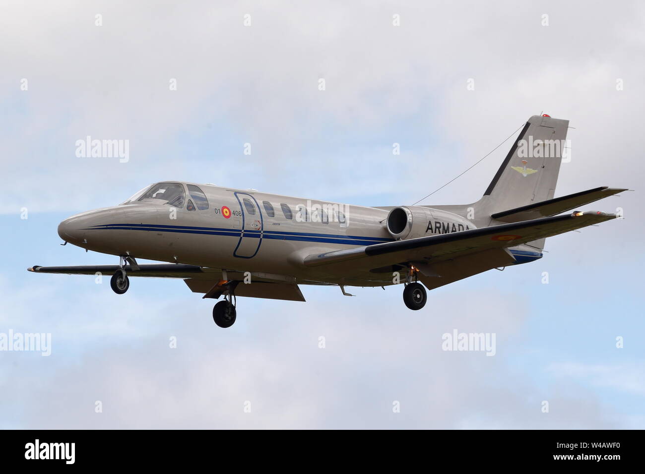 L'Espagnol Cessna Citation II 550 au Royal International Air Tattoo à Fairford RIAT 2019 RAF, Gloucestershire, Royaume-Uni Banque D'Images