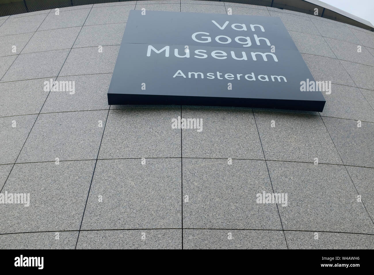 Entrée du musée Van Gogh, Amsterdam, Pays-Bas. Banque D'Images