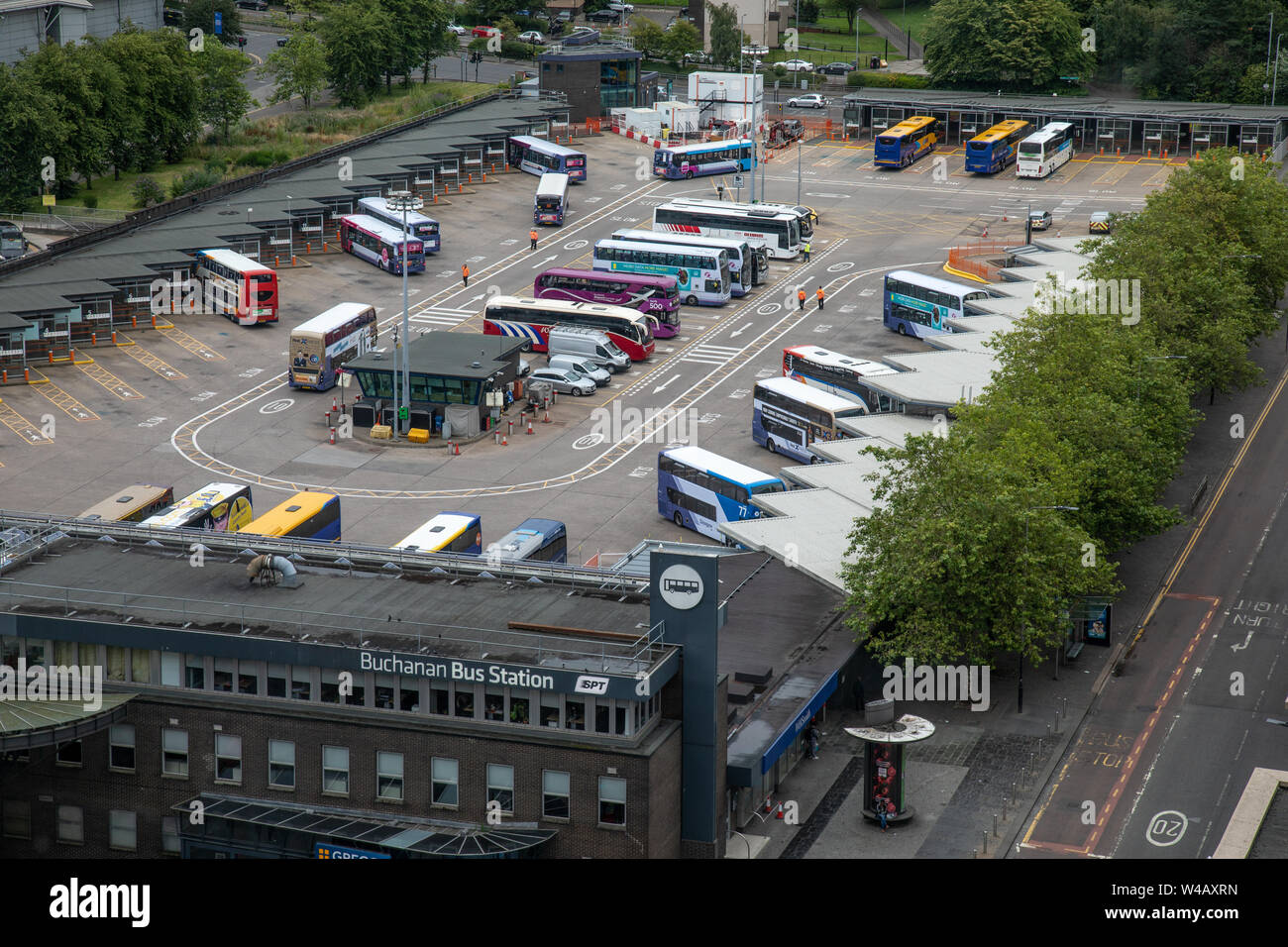 Une vue de la gare routière de Buchanan à Glasgow city centre Banque D'Images
