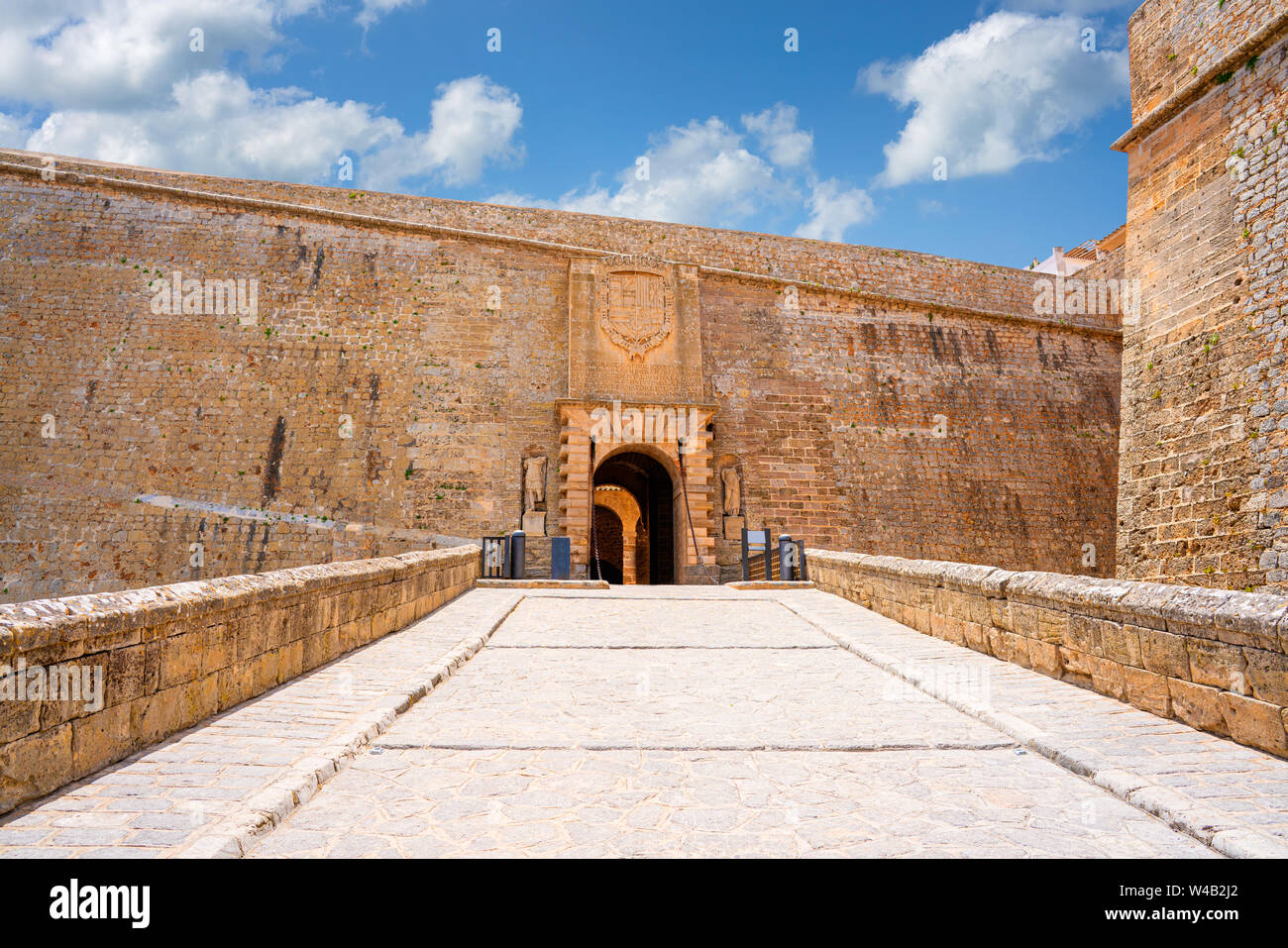 La porte principale d'Ibiza Dalt Vila Portail d'entrée de Ses Taules fortress Banque D'Images