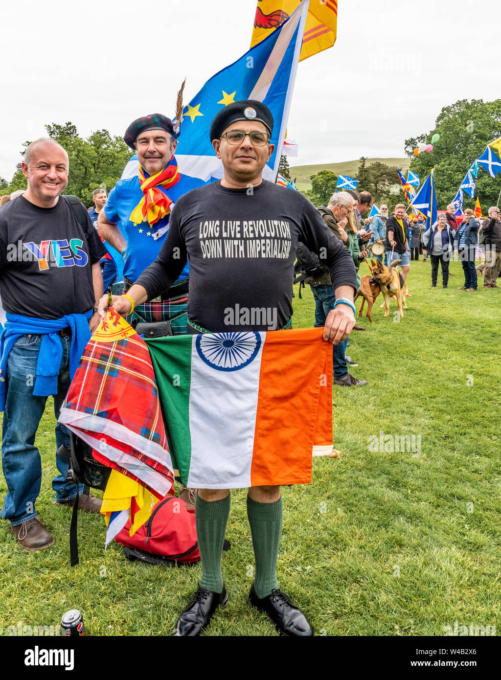 Galashiels, tous sous une même bannière marche de l'indépendance - 2019 Banque D'Images