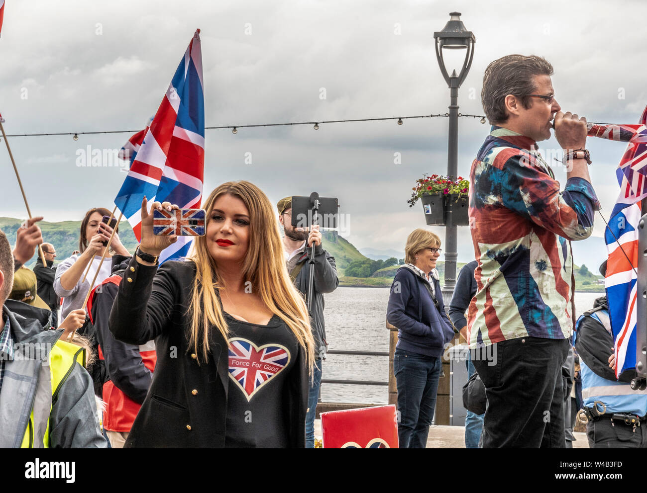 Oban, tous sous une même bannière marche de l'indépendance - 2019 Banque D'Images