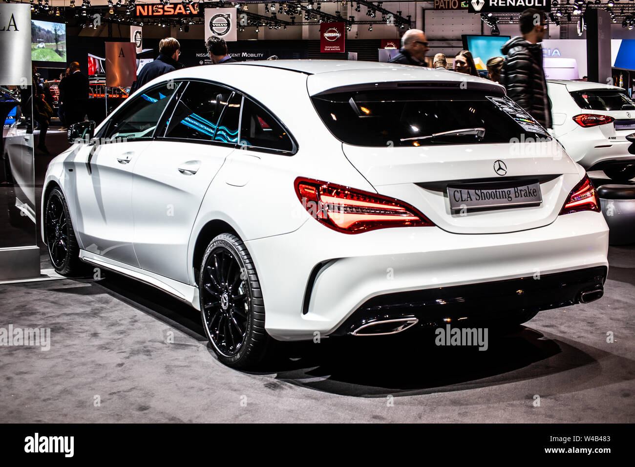 Bruxelles, Belgique, Jan 2019 Mercedes Benz 200d de frein de tir CLA 4Matic à Bruxelles Salon de l'automobile, voiture produite par Mercedes-Benz Banque D'Images