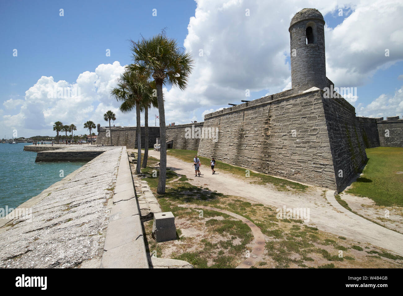 Castillo de San Marcos national monument fort sur les rives de la baie de Matanzas St Augustine en Floride US USA Banque D'Images