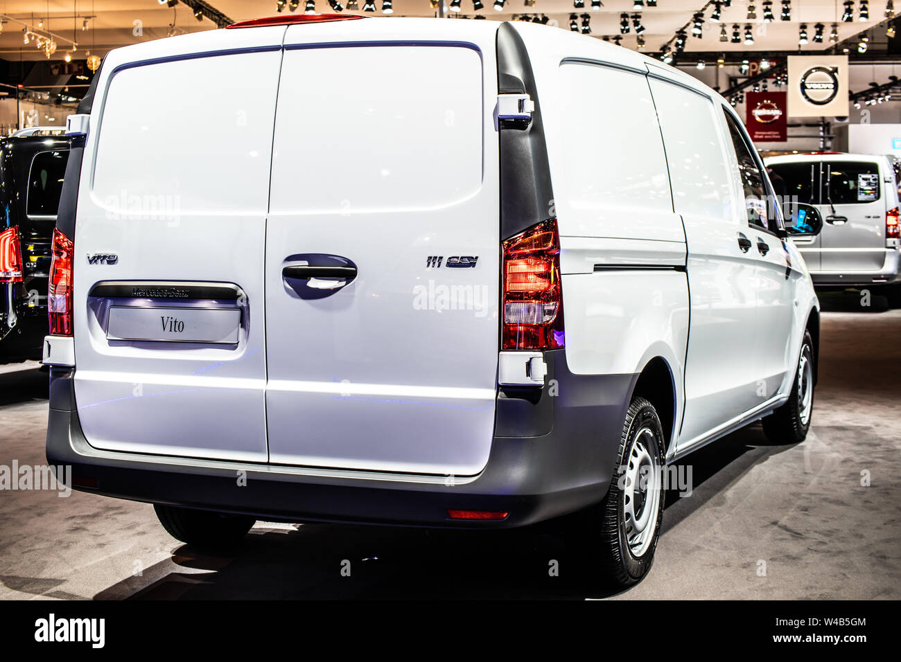 Bruxelles, Belgique, Jan 2019 : Mercedes Vito, Brussels Motor Show, produit par Mercedes Benz, véhicule utilitaire léger comme cargo van, camion Banque D'Images