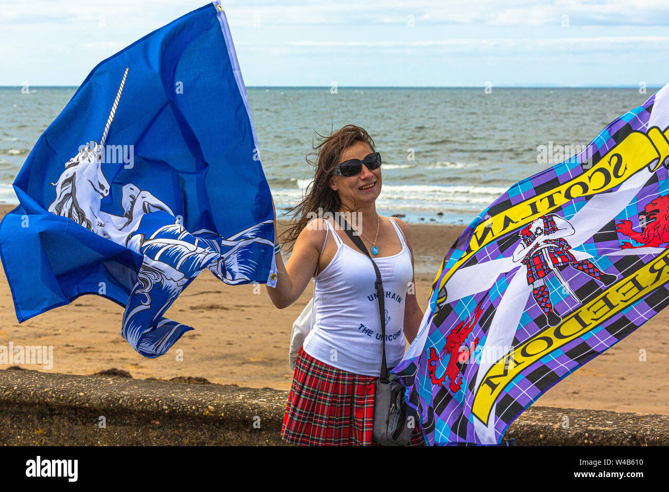 Ayr, tous sous une même bannière marche de l'indépendance - 2019 Banque D'Images