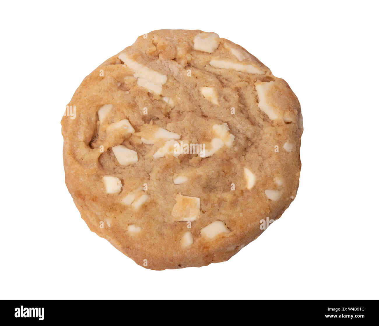 Delicious white chocolate chip cookie isolated Banque D'Images
