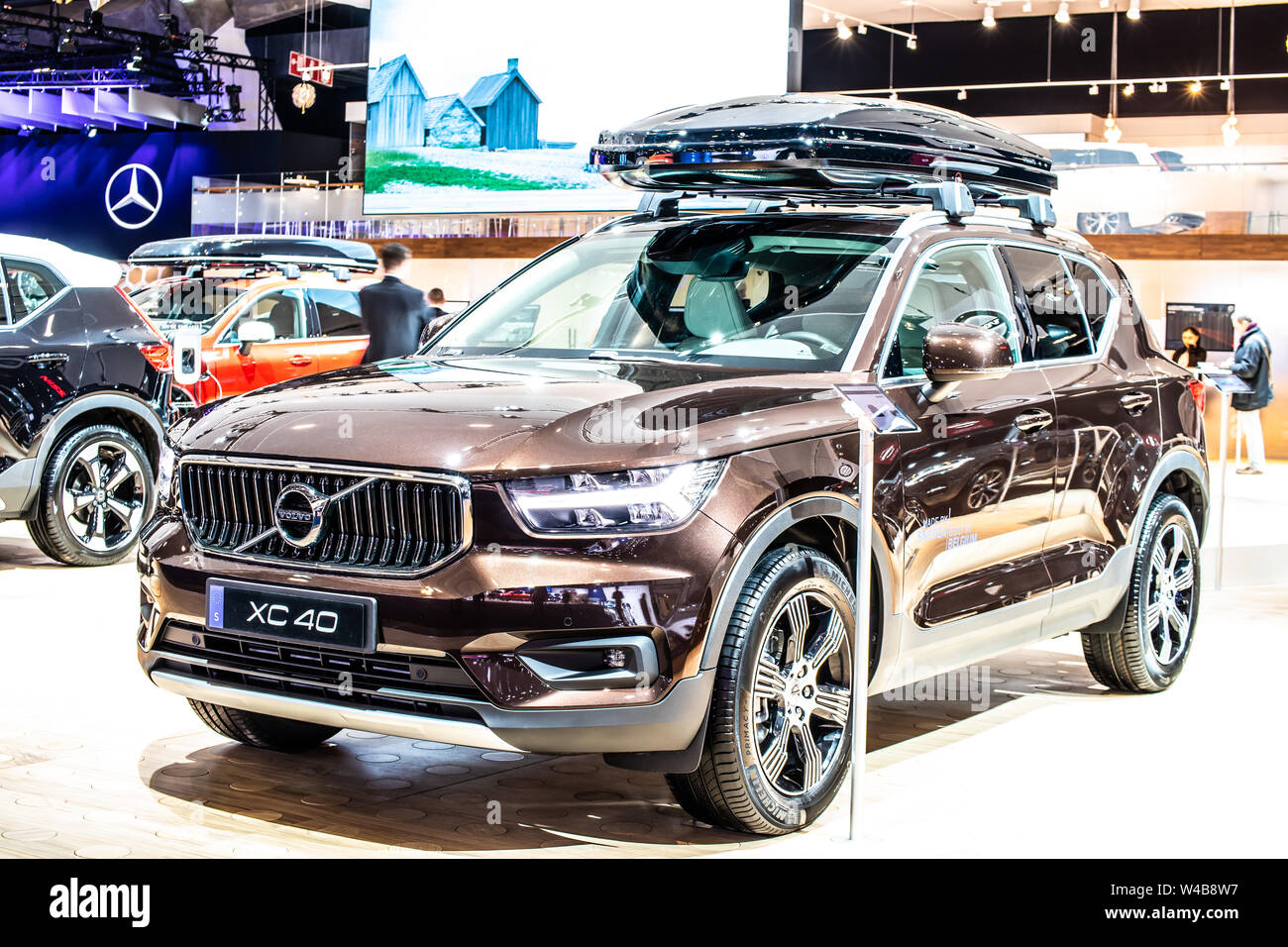 Bruxelles, Belgique, Jan 2019 Volvo XC40, Bruxelles Salon de l'automobile, crossover compact SUV fabriqué et commercialisé par Volvo Cars, voiture de l'année 2018 Banque D'Images