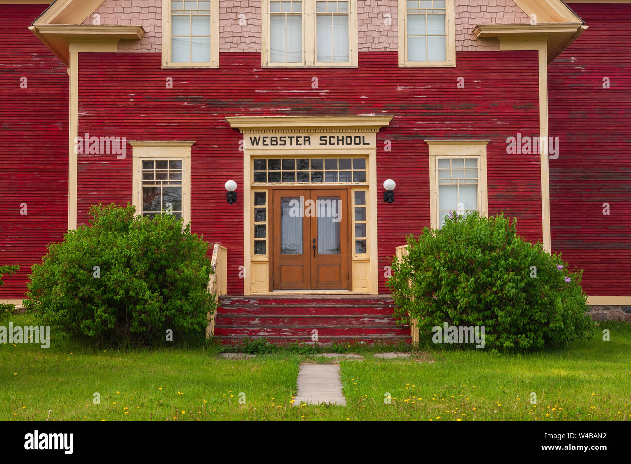 1904 Webster Webster, école, Dakota du Nord Banque D'Images