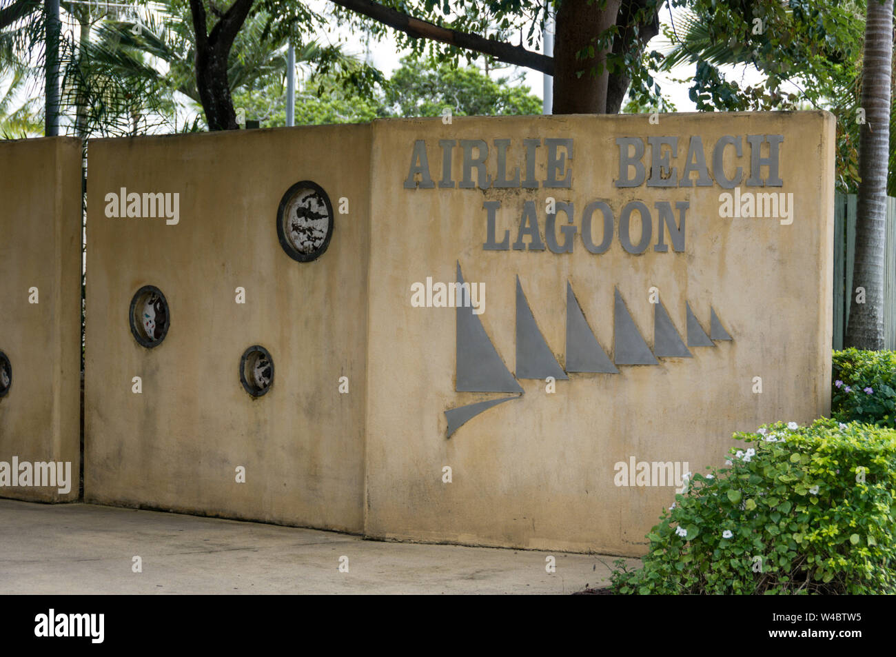 Airlie Beach Lagoon Park dans le Queensland, Australie Banque D'Images