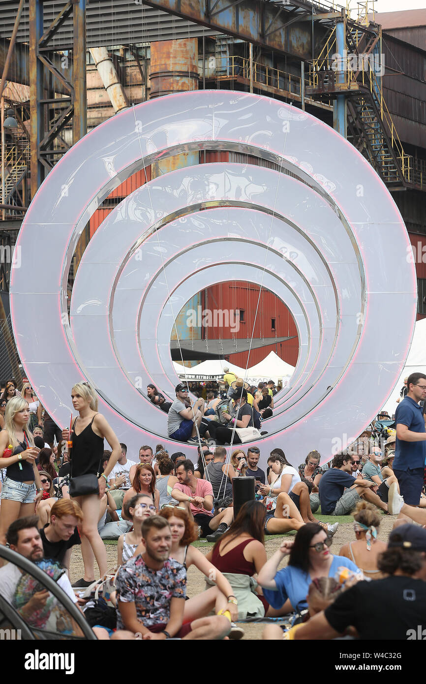 Ostrava, République tchèque. 20 juillet, 2019. Les couleurs d'Ostrava 2019 international music festival, le 20 juillet 2019, à Ostrava, République tchèque. Photo : CTK Jaroslav Ozana/Photo/Alamy Live News Banque D'Images