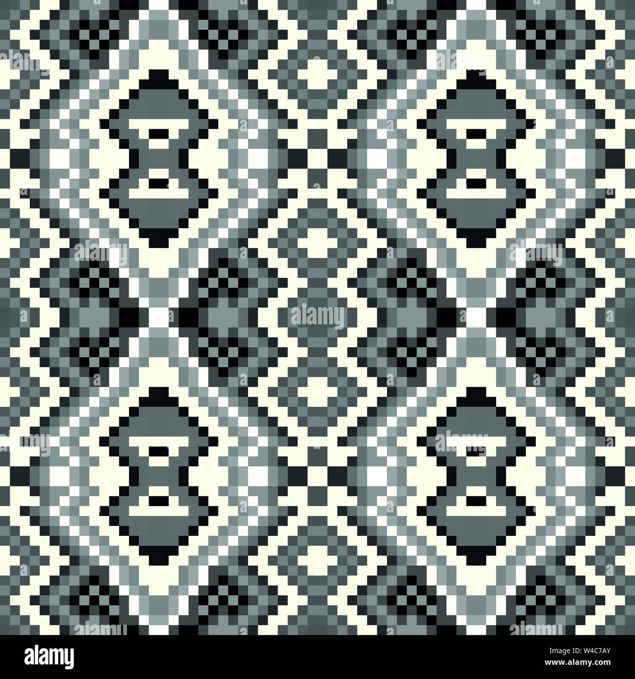 Motif transparent pixel sur fond gris Illustration de Vecteur