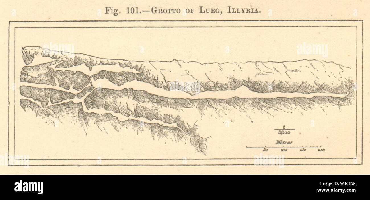 Grotte de Lueg, l'Illyrie. La Slovénie. Musée Rodin. Petit croquis. 1886 grottes Banque D'Images