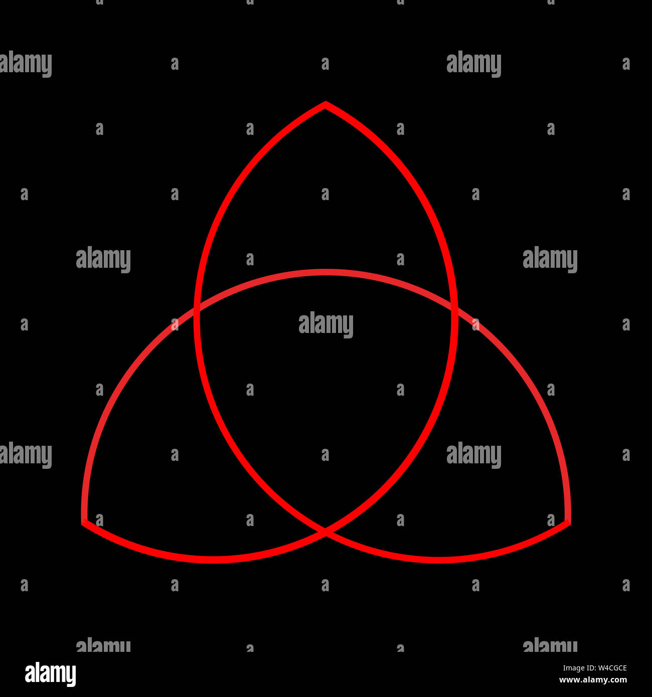Triquetra, Trinity knot illustration. Le triquetra est souvent trouvé en anglais et irlandais, dans l'art d'enluminures et comme un symbole de trinité dans Banque D'Images