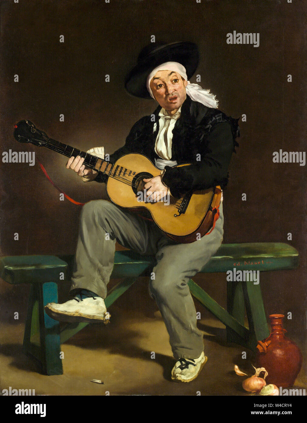 Edouard Manet, portrait peinture, le chanteur espagnol, 1860 Banque D'Images