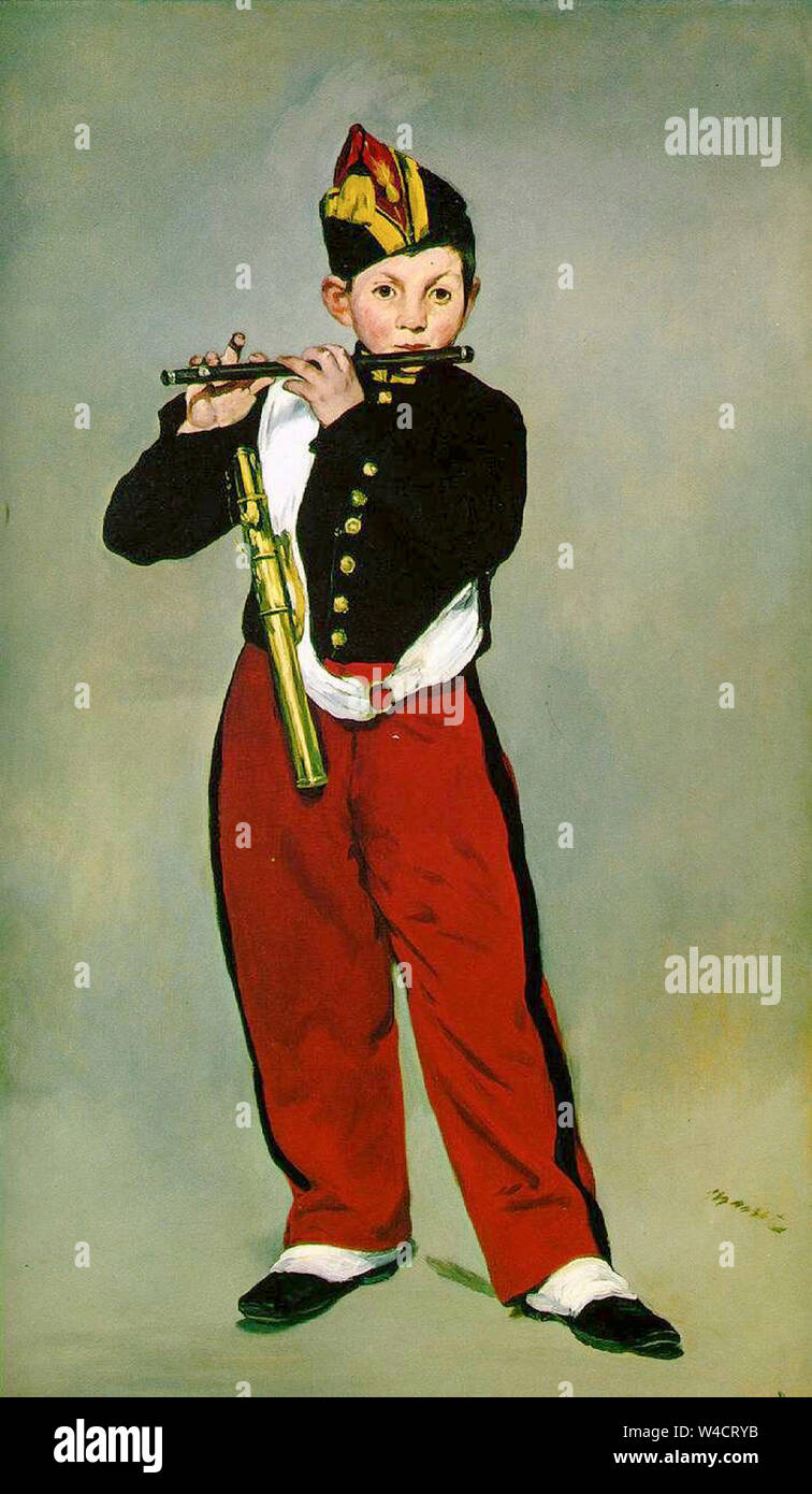 Edouard Manet, le Fifer ou le Fife Player, peinture impressionniste, 1866 Banque D'Images