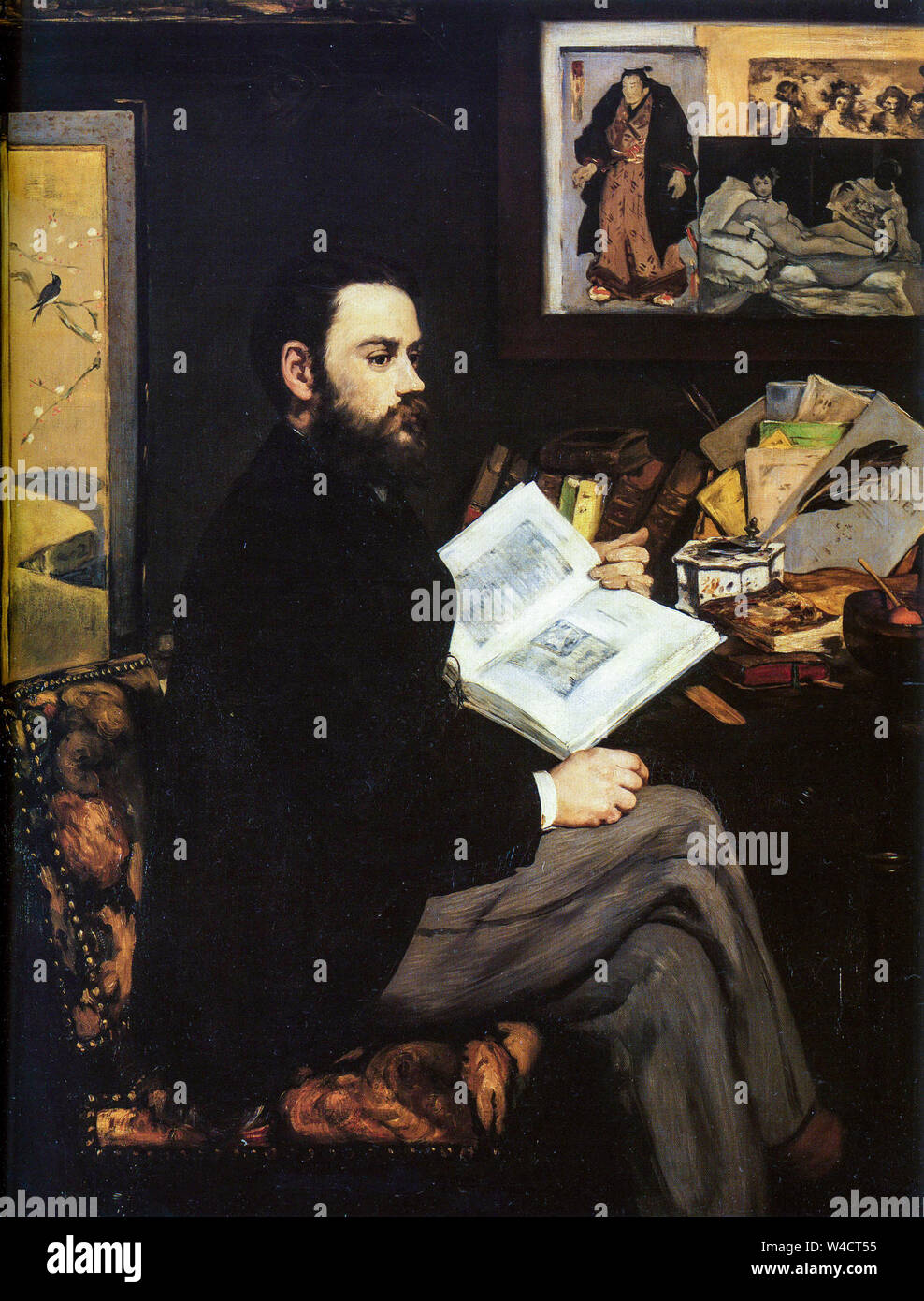 Edouard Manet, Émile Zola, portrait peinture, 1868-1869 Banque D'Images