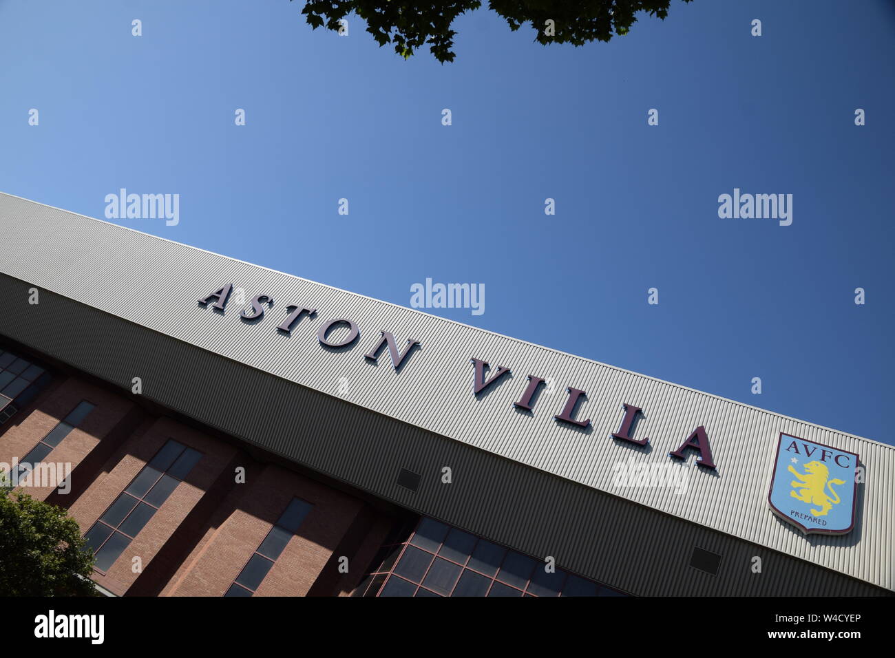 Badge Stade Aston Villa Birmingham England UK Banque D'Images