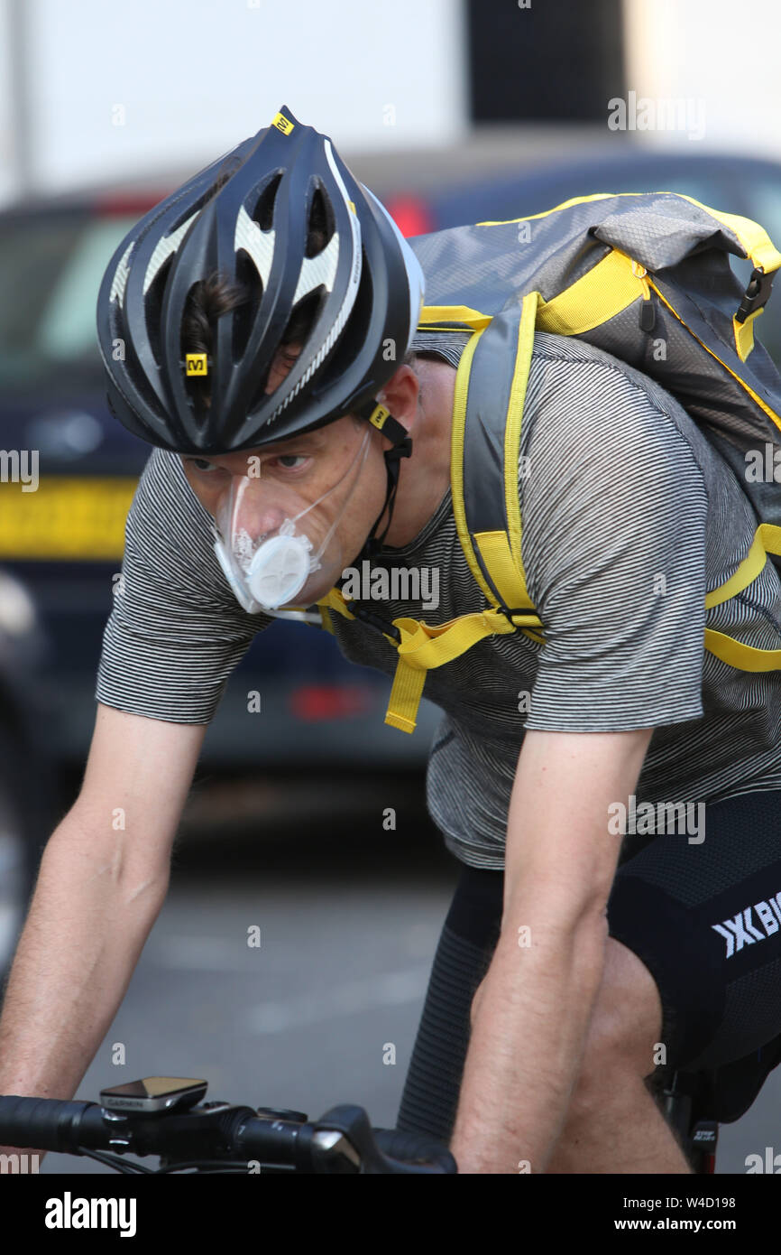 La canicule a provoqué une forte pollution à la hausse des températures Banque D'Images