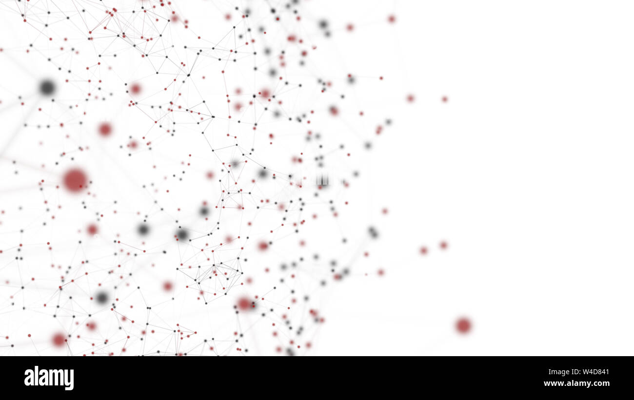 Abstract illustration réseau numérique connecté , lignes et points Banque D'Images