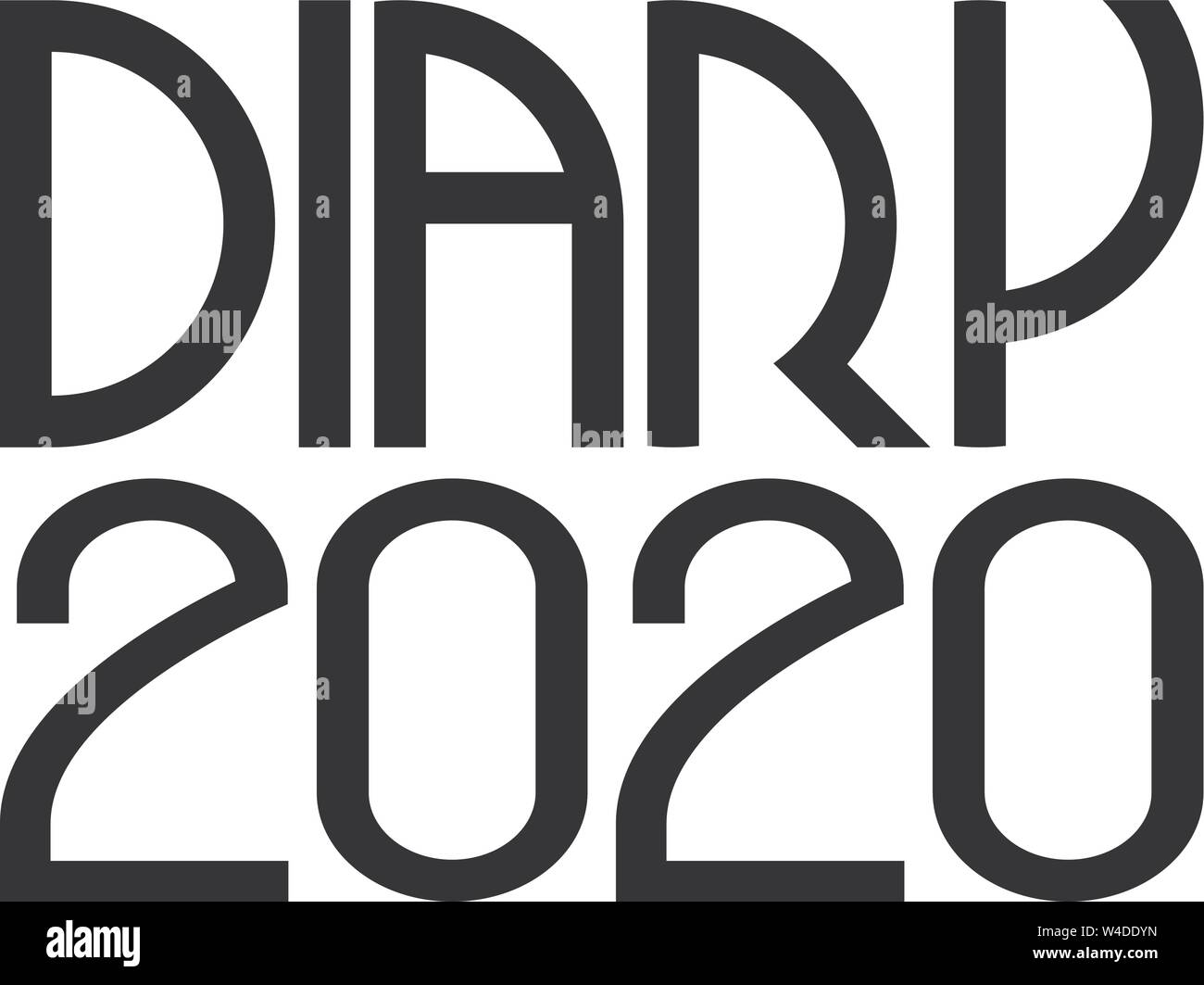 Agenda 2020. Titre pour les planificateurs de l'élément graphique de vecteur etc. Illustration de Vecteur