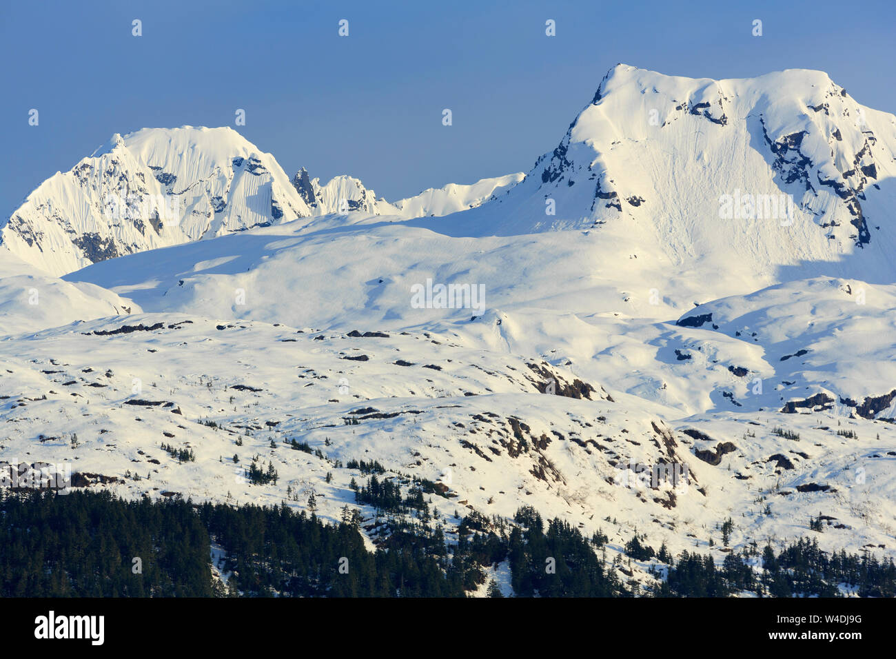 Sur les montagnes de Chugach Valdez, Prince William Sound, Alaska, USA Banque D'Images