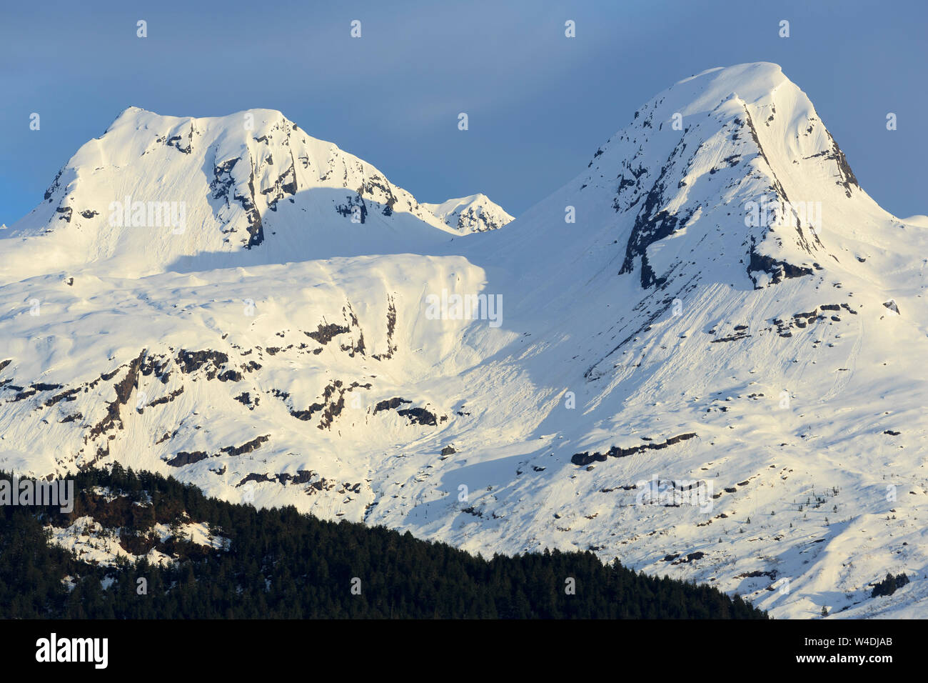 Sur les montagnes de Chugach Valdez, Prince William Sound, Alaska, USA Banque D'Images