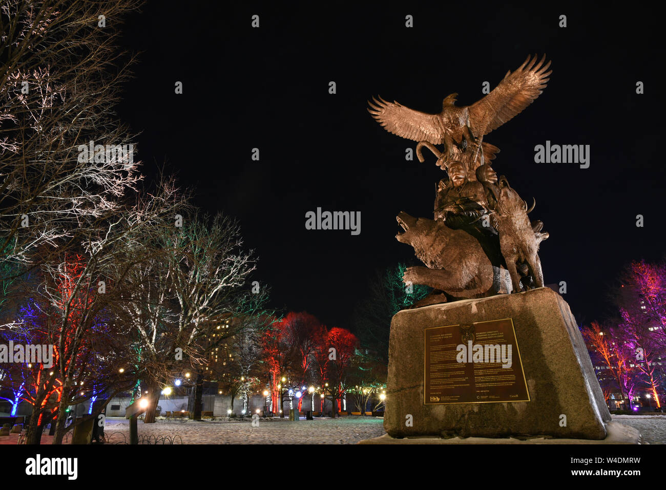 Monument aux anciens combattants autochtones du Canada - Ottawa Banque D'Images