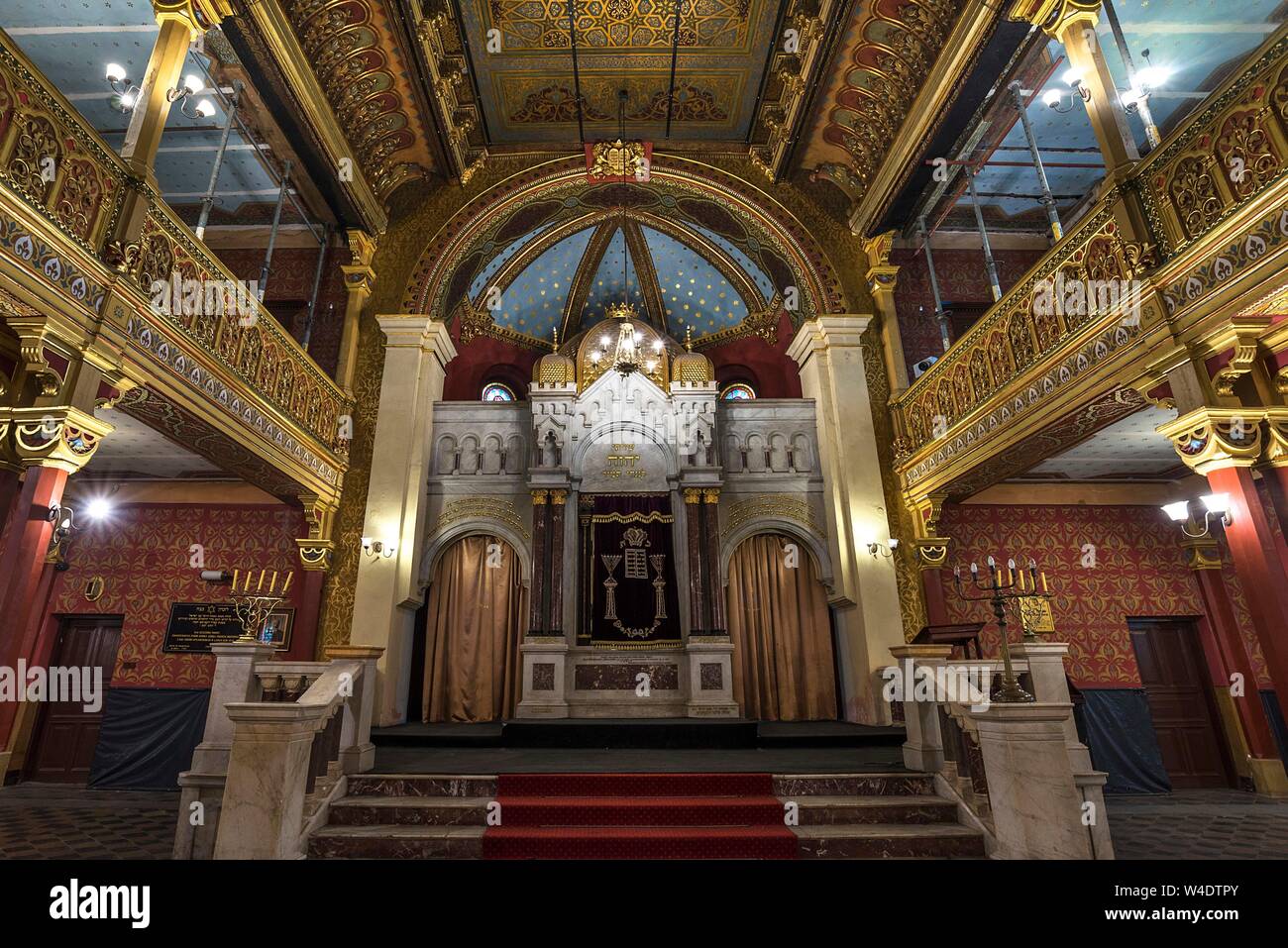Synagogue Temple dans le quartier juif de Kazimierz, Cracovie, Pologne Banque D'Images