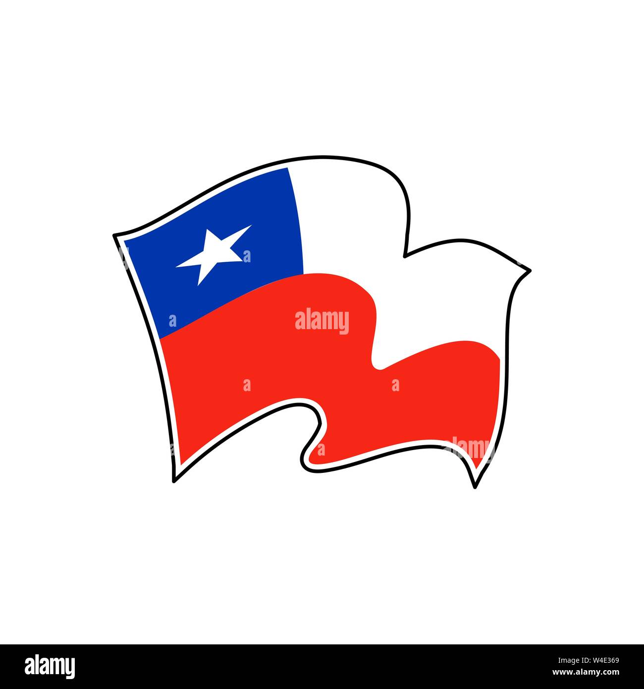 Chili drapeau vecteur. Vector stamp. Santiago Illustration de Vecteur