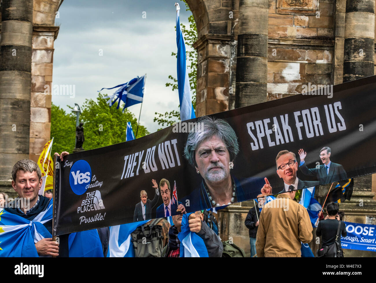 Glasgow, tous sous une même bannière marche de l'indépendance - 2019 Banque D'Images