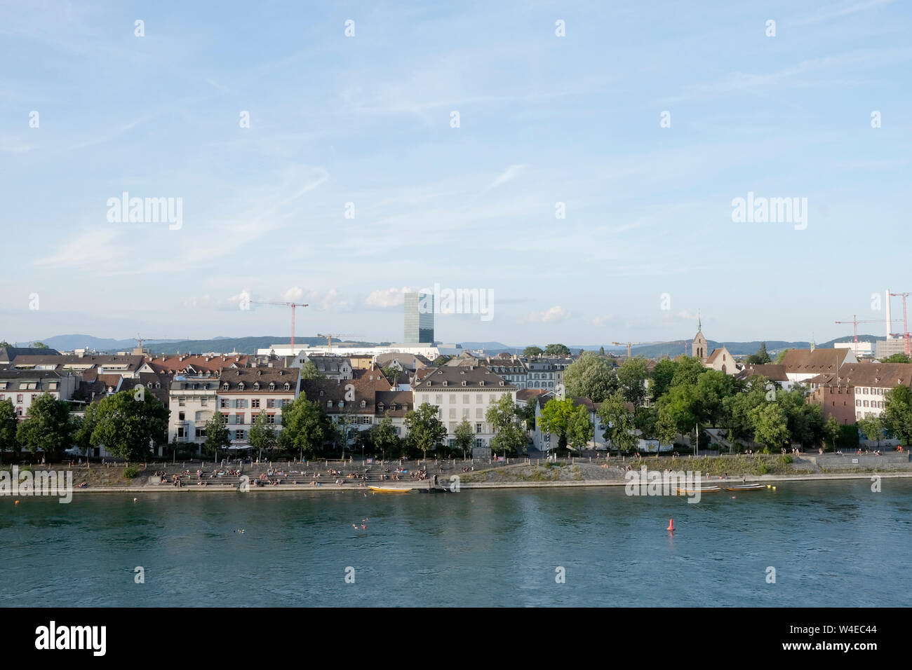 Une vue générale de Bâle à partir de la terrasse panoramique, Suisse Pfalz Banque D'Images
