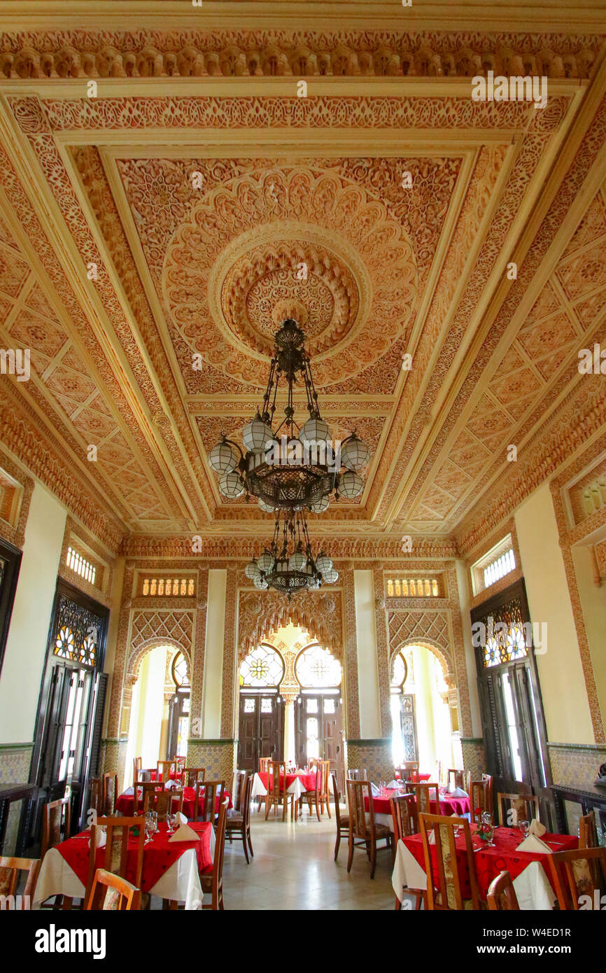 Intérieur de l'hôtel Palacio de Valle à Punta Gorda, Cienfuegos, Cuba Banque D'Images