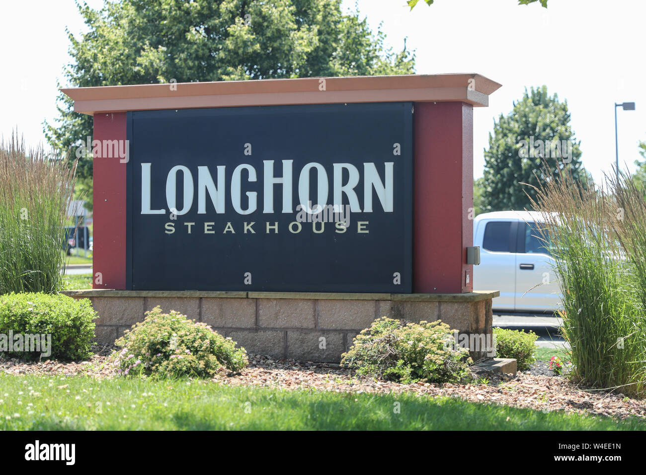 La Princeton New Jersey - le 23 juin 2019 : Longhorn Steakhouse Restaurant décontracté. LongHorn Steakhouse est détenu et exploité par Darden Restaurants I Banque D'Images