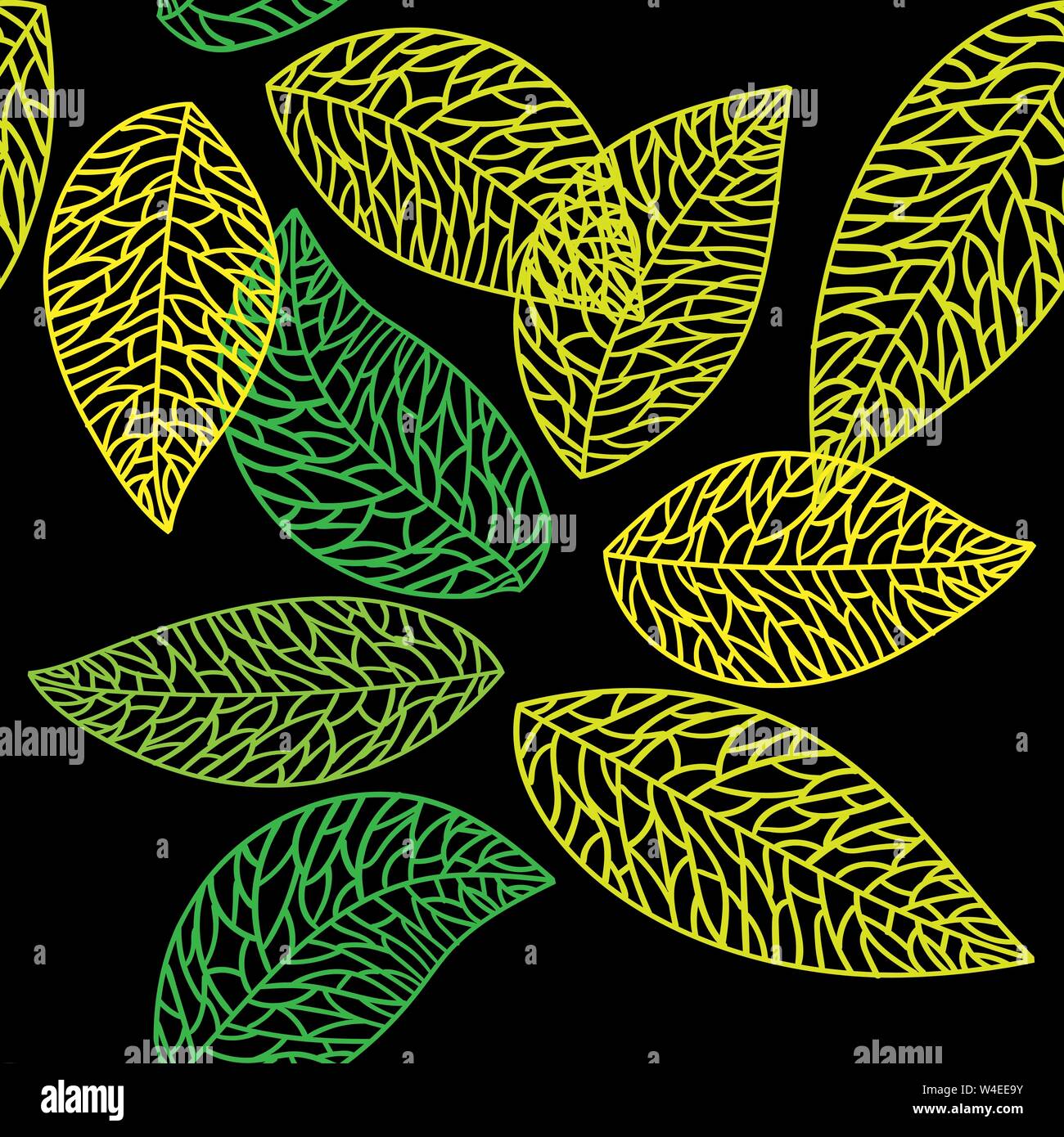 Cute vector leaf pattern transparente. Abstract imprimer avec des feuilles.  La belle nature élégante parure pour le tissu, l'emballage et du textile  Image Vectorielle Stock - Alamy