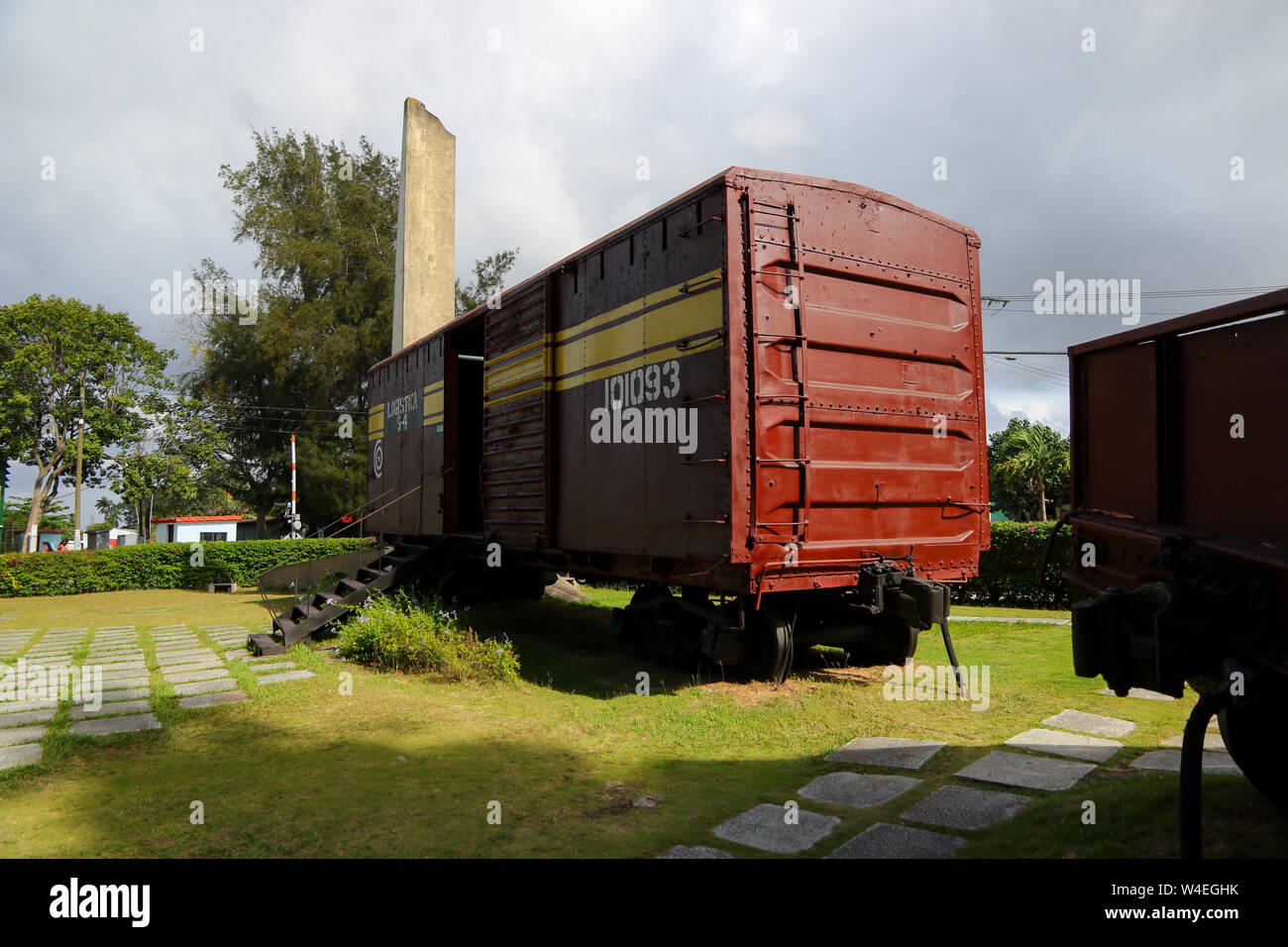 Monument du train blindé (tren blindado) à Santa Clara, Cuba Banque D'Images