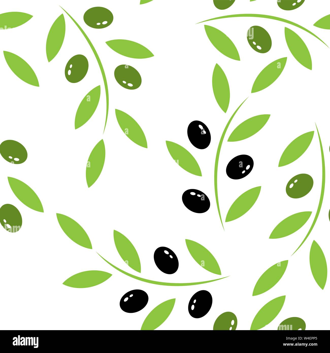 Belle illustration avec la branche d'olives noires sur fond blanc Illustration de Vecteur