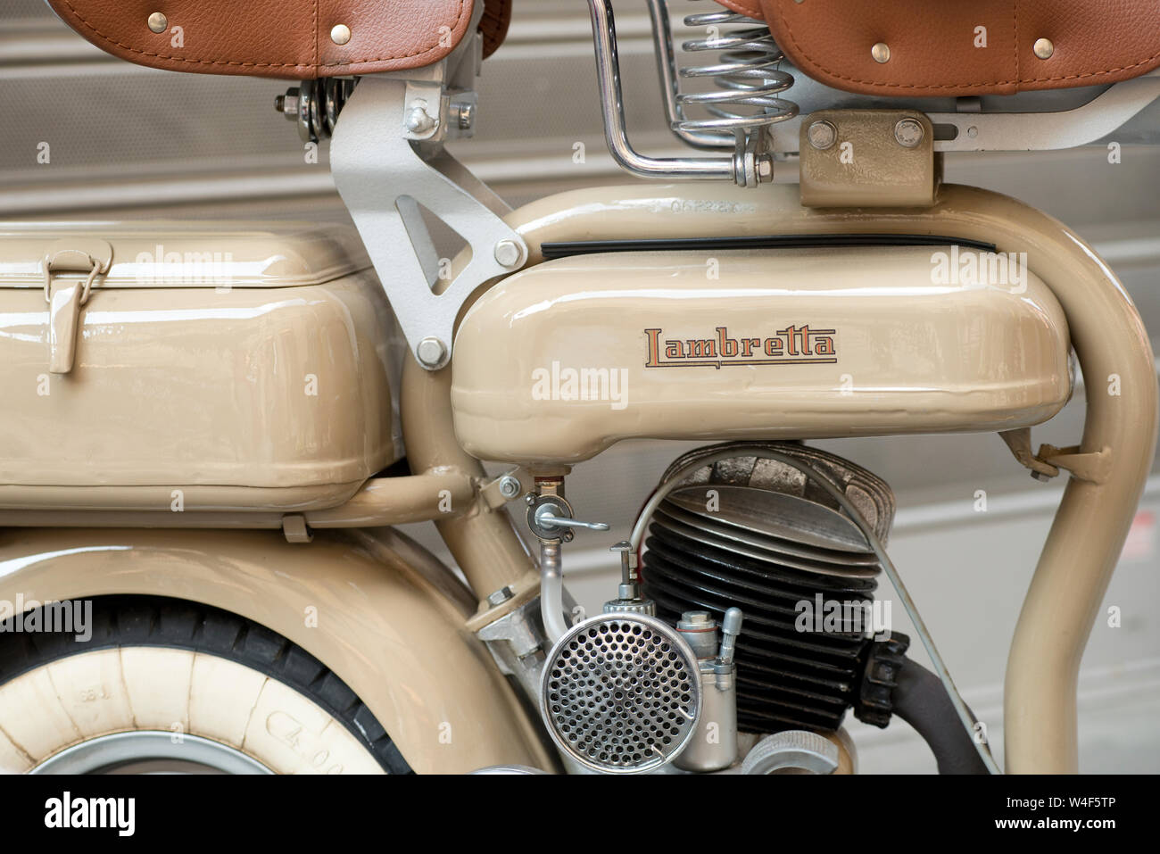 L'Italie, Lombardie, Innocenti Lambretta Scooter Banque D'Images