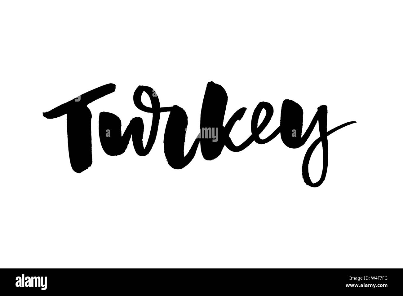 La Turquie. Cartes de Thanksgiving Day vintage avec la calligraphie. Lettres manuscrites. Faites à la main des éléments de design pour carte de voeux, flyer, bannière, affiche. V Illustration de Vecteur