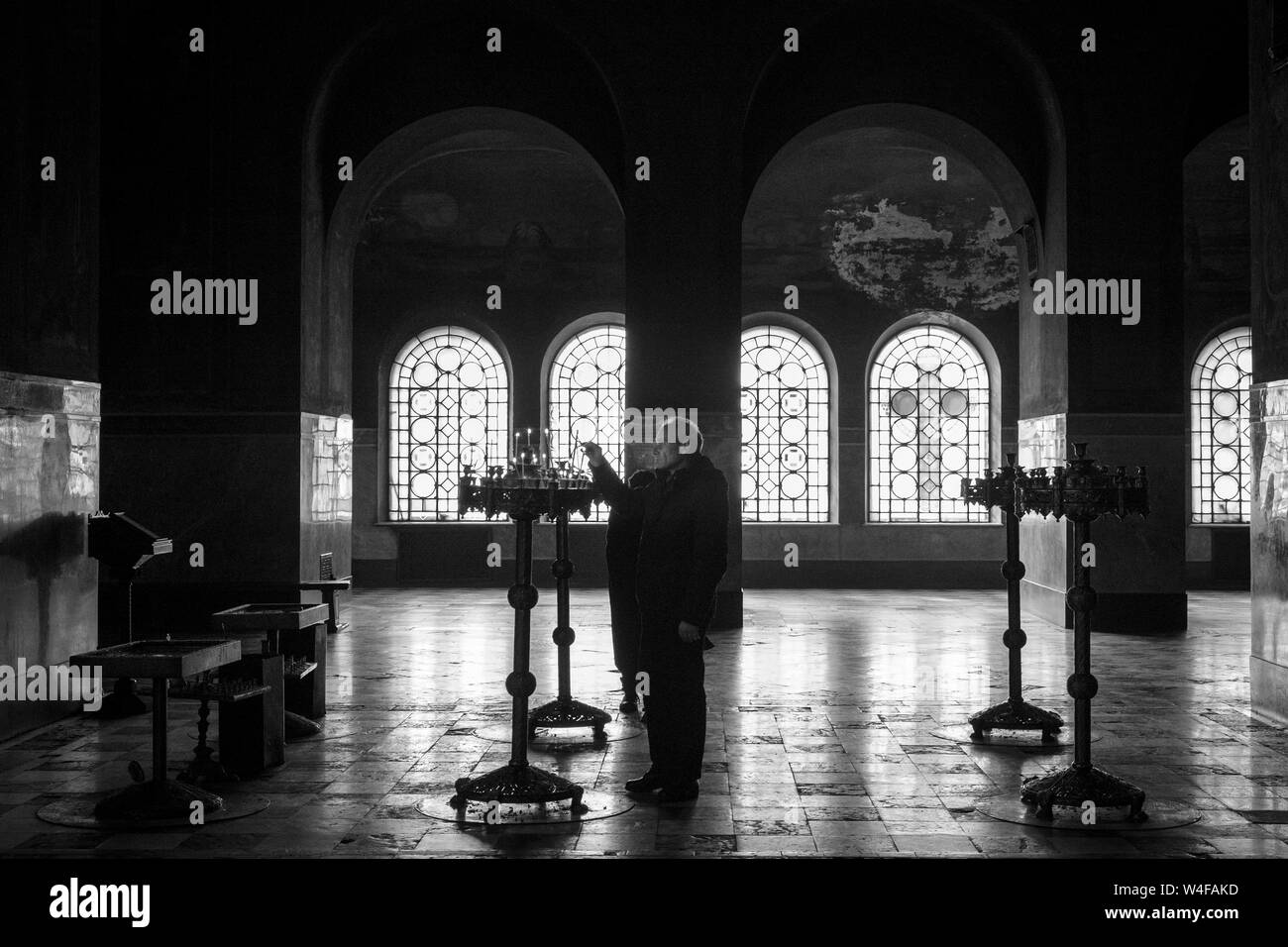 Bulgarie, Sofia, église cathédrale Alexander Nevski, dans le centre de la capitale bulgare Sofia Banque D'Images