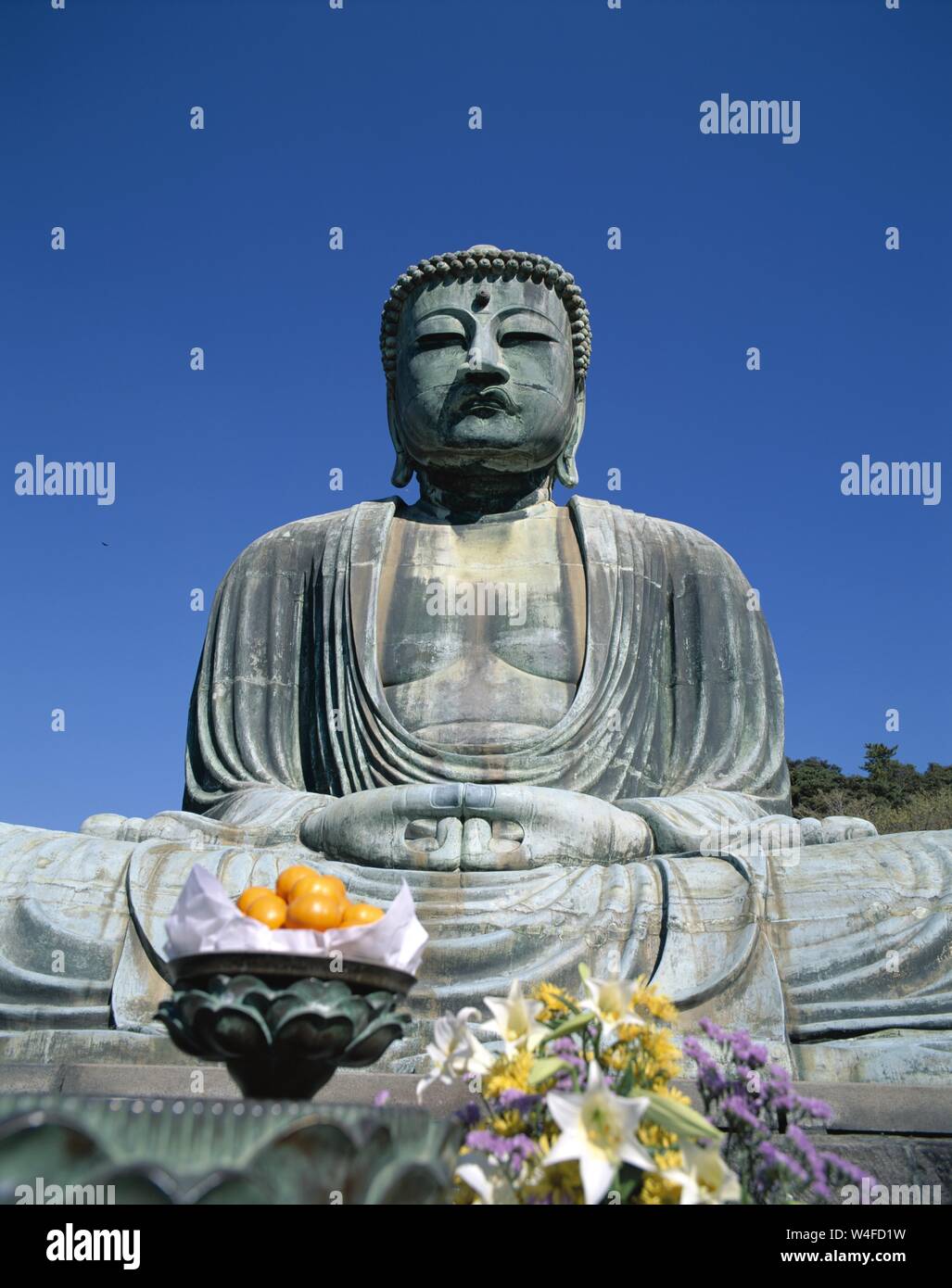 Le Japon, Honshu, Tokyo, Kamakura Daibutsu, Statue du Grand Bouddha aka Banque D'Images