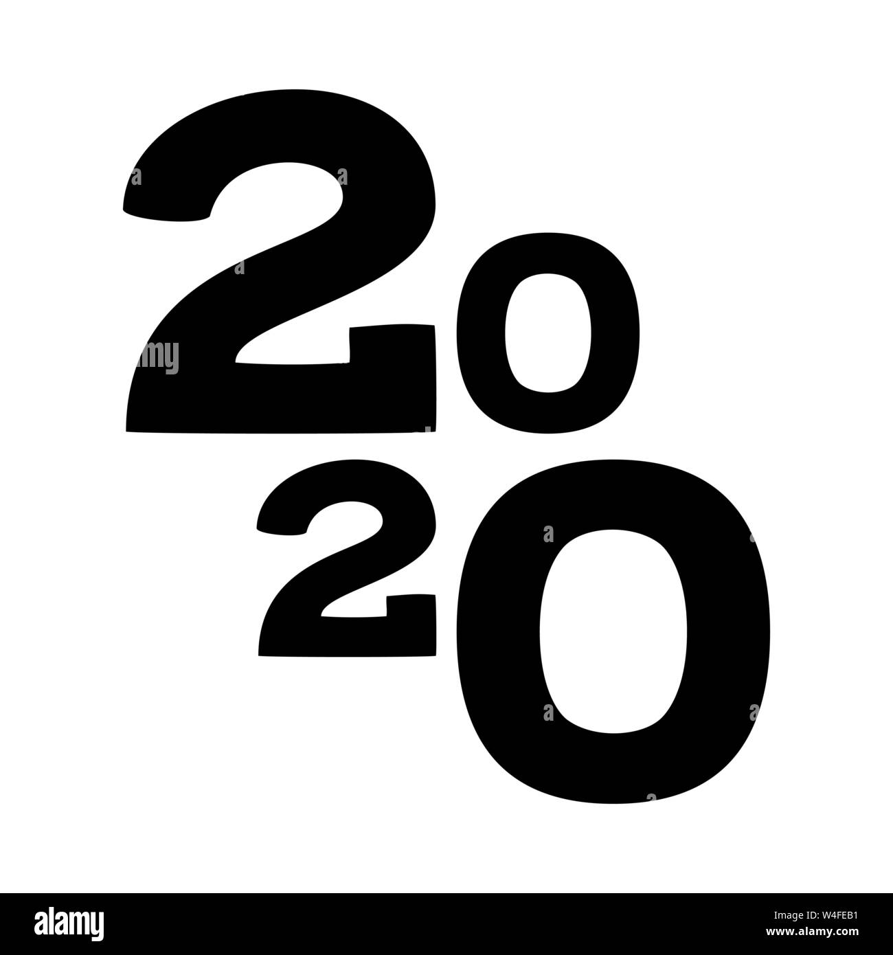 Noir et blanc 2020 Nouvel an diagonal banner Illustration de Vecteur Noir et blanc 2020 Nouvel an diagonal banner Illustration de Vecteur