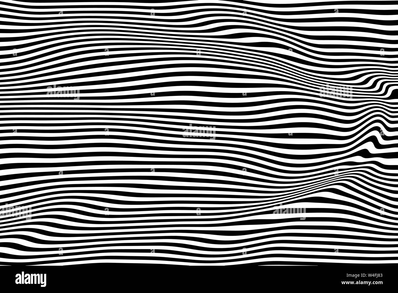 Résumé motif géométrique avec effet de distorsion visuelle Illustration de Vecteur