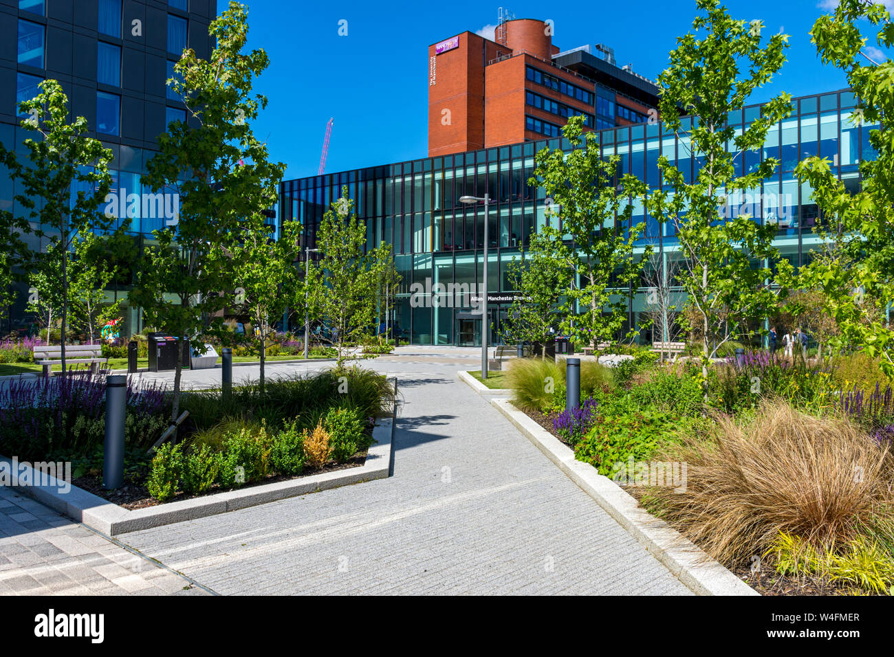 La nouvelle extension de l'Alliance la Manchester Business School Building, Université de Manchester, Angleterre, RU Banque D'Images