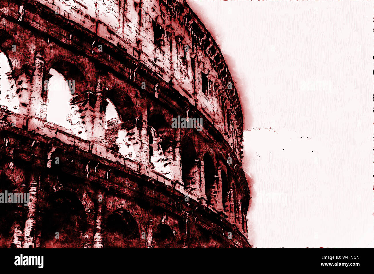 Le Colisée, nommée par les romains "Anphitheatrum Flavlum", a été construit par l'empereur Vespasien, en 72 d.c. sur, et inaugurée par son fils Tito Banque D'Images